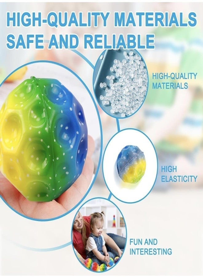 richtots Premium Rainbow Moon Ball (Pack of 2 Balls) Balls High Bouncing Ball Pop Bouncing. Hand-Eye Sports Training Ball Children's Sensory Ball Easy to Color-Multicolor - Image 5